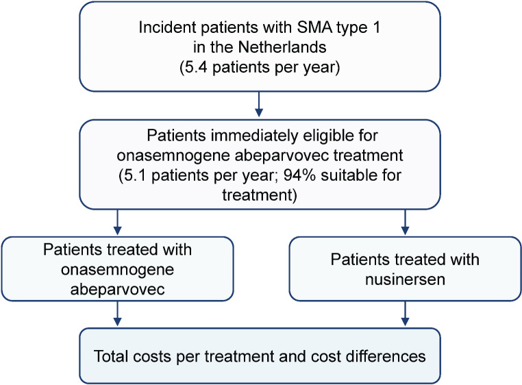 Cost comparison analysis of onasemnogene abeparvovec and nusinersen for treatment of patients with spinal muscular atrophy type 1 in the Netherlands.