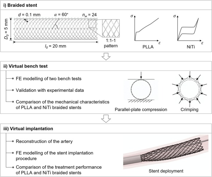 From Bench Testing to Virtual Implantation: A Comparative Study Between Poly-l-Lactic Acid and Nickel-Titanium Braided Stents.