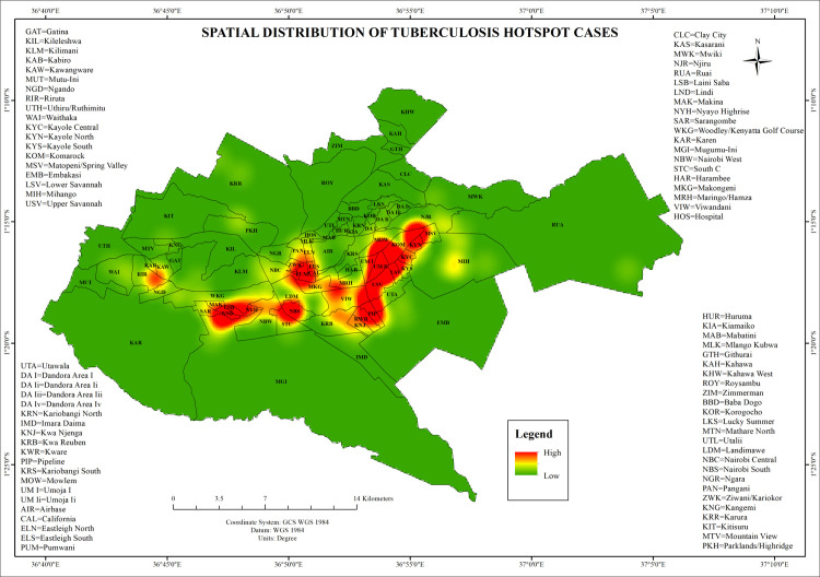 Spatial epidemiology of tuberculosis diagnostic delays, healthcare access disparities, and socioeconomic inequities in Nairobi County, Kenya.