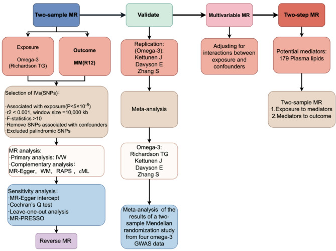 Genetic evidence reveals phosphatidylcholine as a mediator in the causal relationship between omega-3 and multiple myeloma risk.