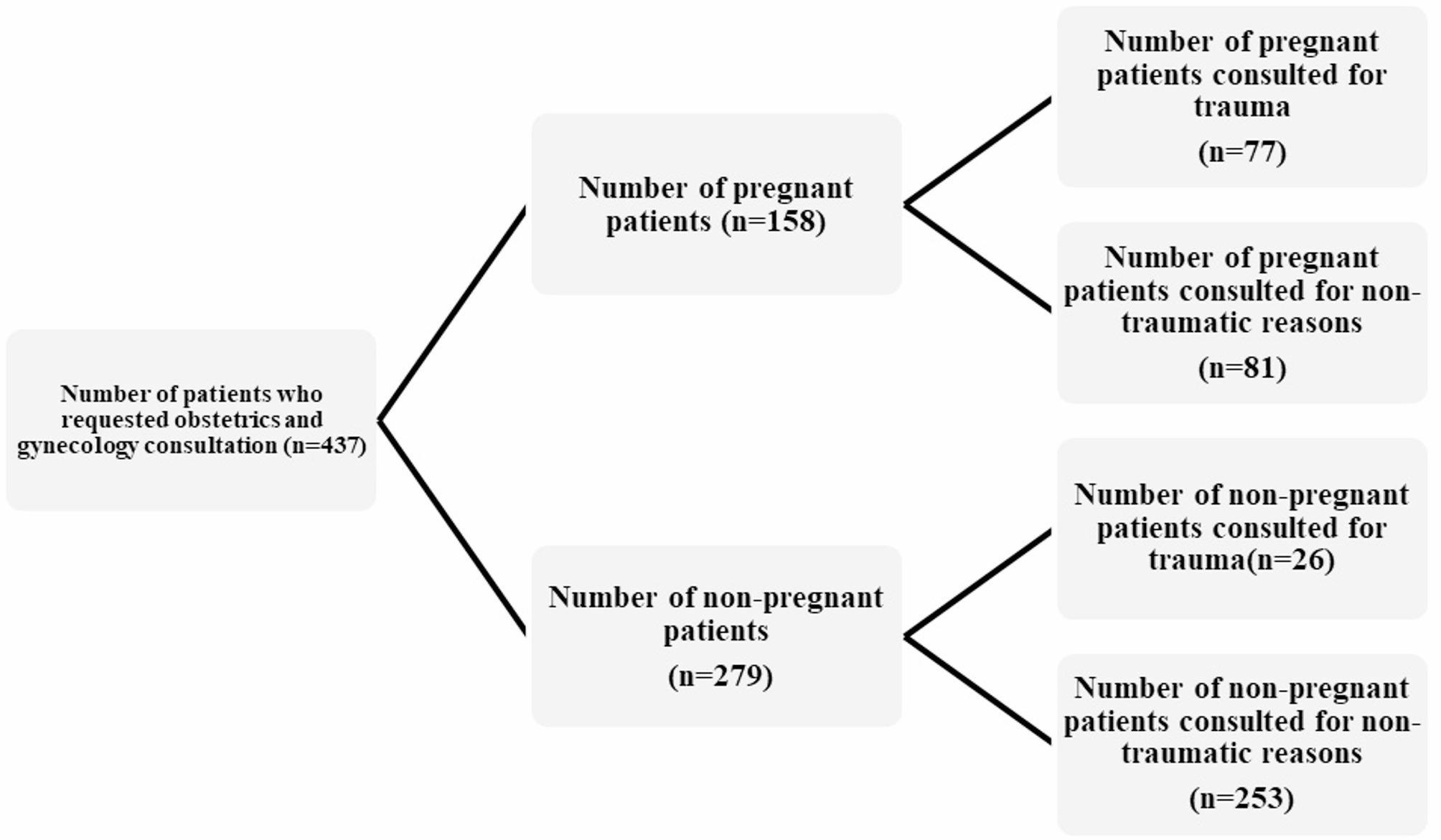 Analysis of traumatic pregnant patients admitted to the emergency department: a retrospective study.