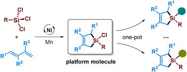 Nickel-catalyzed [4 + 1] sila-cycloaddition: a divergent synthesis of silacarbocycles from trichlorosilanes