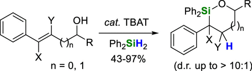 Synthesis of Oxasilolanes by TBAT-Catalyzed Hydroxyl-Directed Hydrosilylation