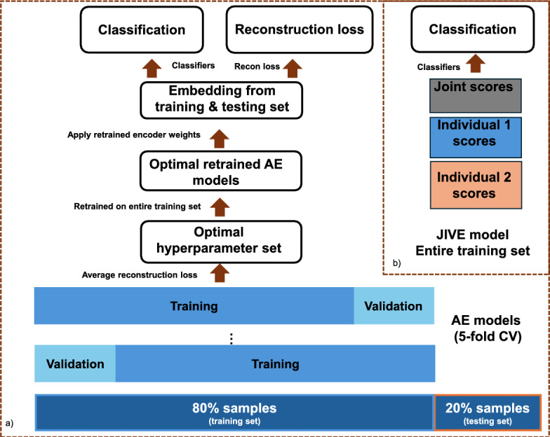 Autoencoders with shared and specific embeddings for multi-omics data integration.
