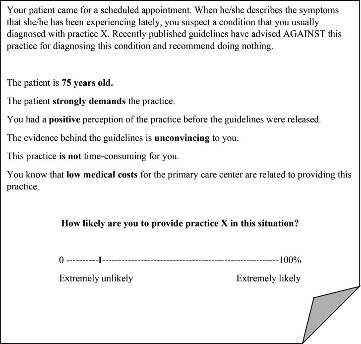 Relative importance and interactions of factors influencing low-value care provision: a factorial survey experiment among Swedish primary care physicians.