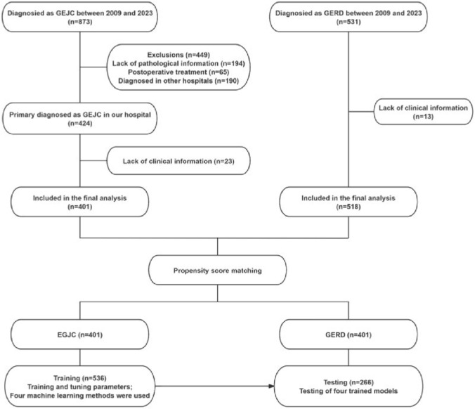 Machine learning-based prediction of gastroesophageal junction cancer using electronic medical records.