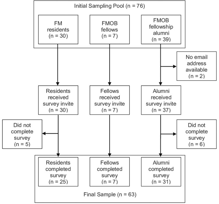 Pregnancy-care intentions and practice among family medicine physicians: residents, obstetric fellows, and fellowship alumni.
