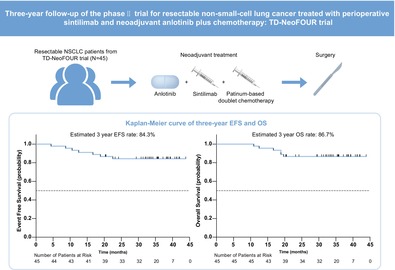 Three-Year Follow-Up of the Phase II Trial for Resectable Non-Small-Cell Lung Cancer Treated With Perioperative Sintilimab and Neoadjuvant Anlotinib Plus Chemotherapy: TD-NeoFOUR Trial.