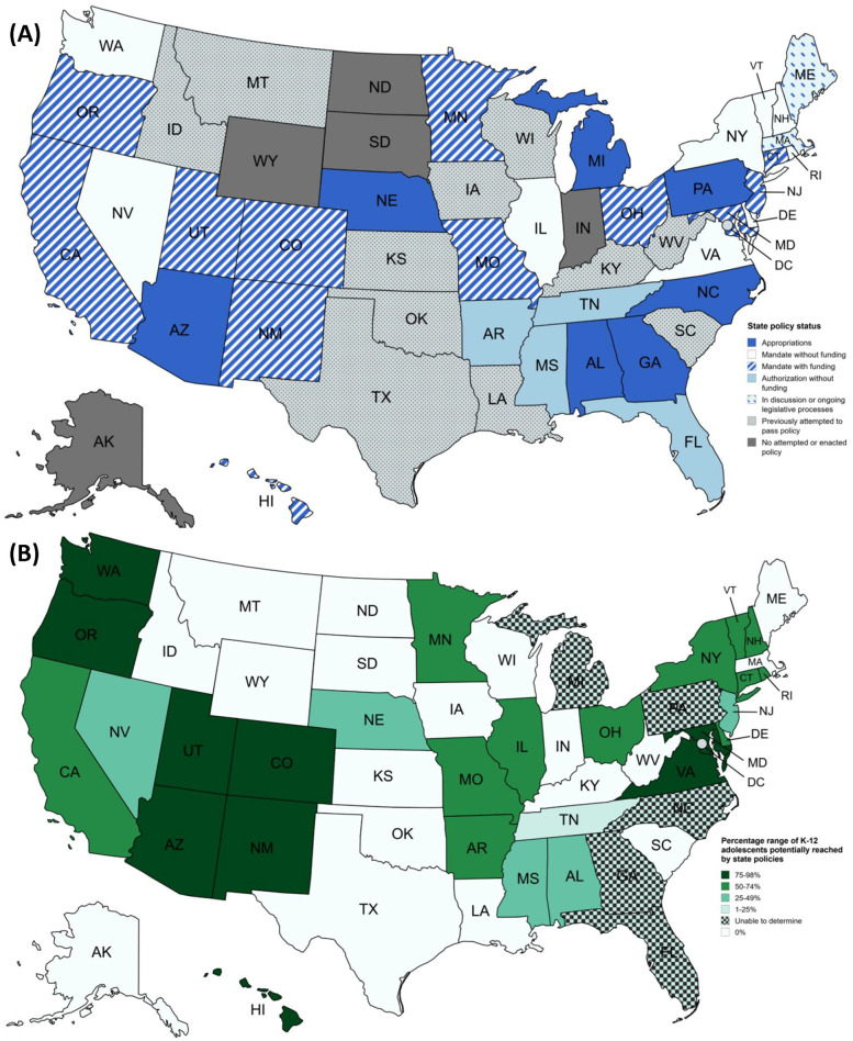 Mapping menstrual health and hygiene progress in US schools: a systematic policy review and comparison across states.