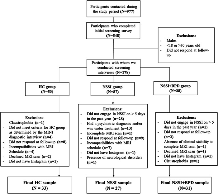 Reward-related neural activation during social media exposure in young women with non-suicidal self-injury: evidence for a continuum of severity in the reward network.