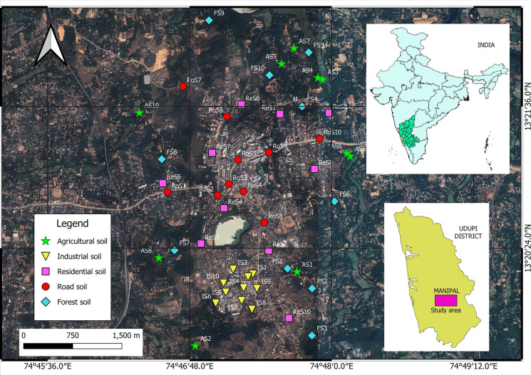 Tracking soil health and potentially toxic elements (PTEs) across land-use types using physico-chemical, magnetic, and geochemical proxies: a case study from Manipal, Southwestern India.