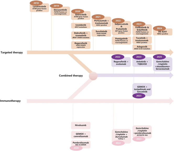 Targeted therapies and immunotherapies for unresectable cholangiocarcinoma.