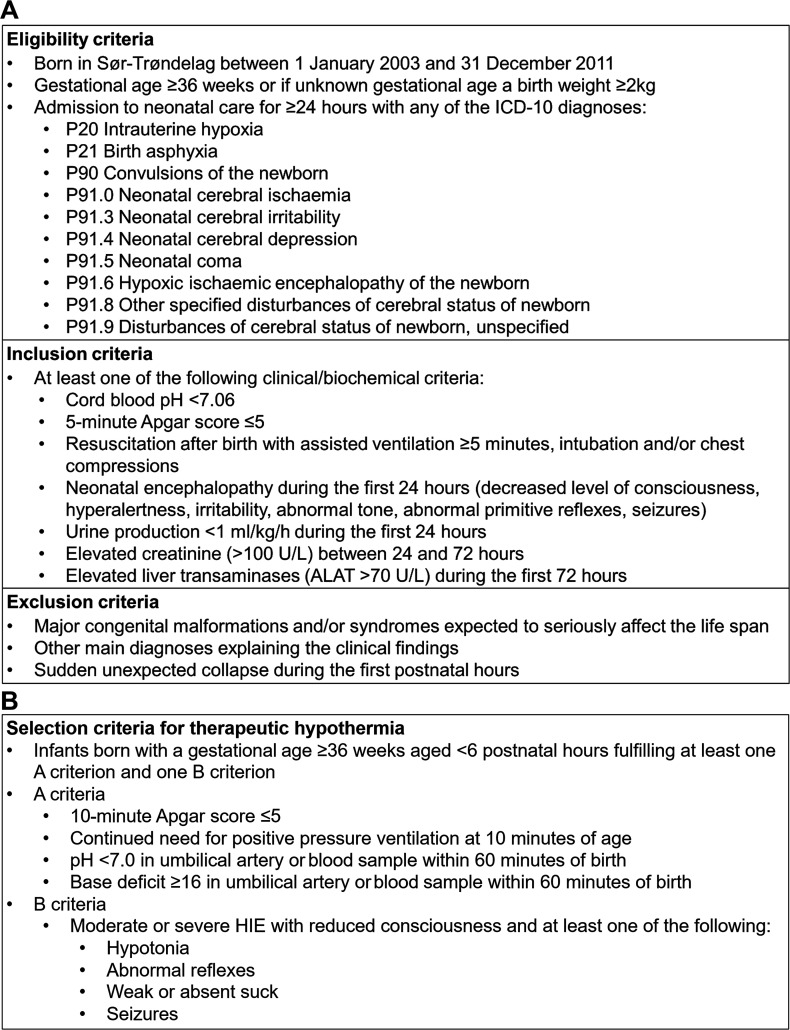 Admissions and outcomes after perinatal asphyxia and hypoxic-ischaemic encephalopathy before and after therapeutic hypothermia: a retrospective population-based study.