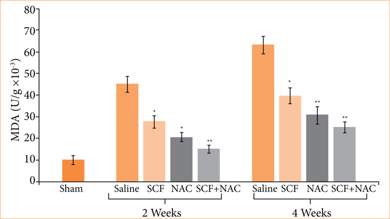 Enemas with sucralfate and n-acetylcysteine can reduce inflammation and oxidative stress in colonic mucosa without fecal stream.