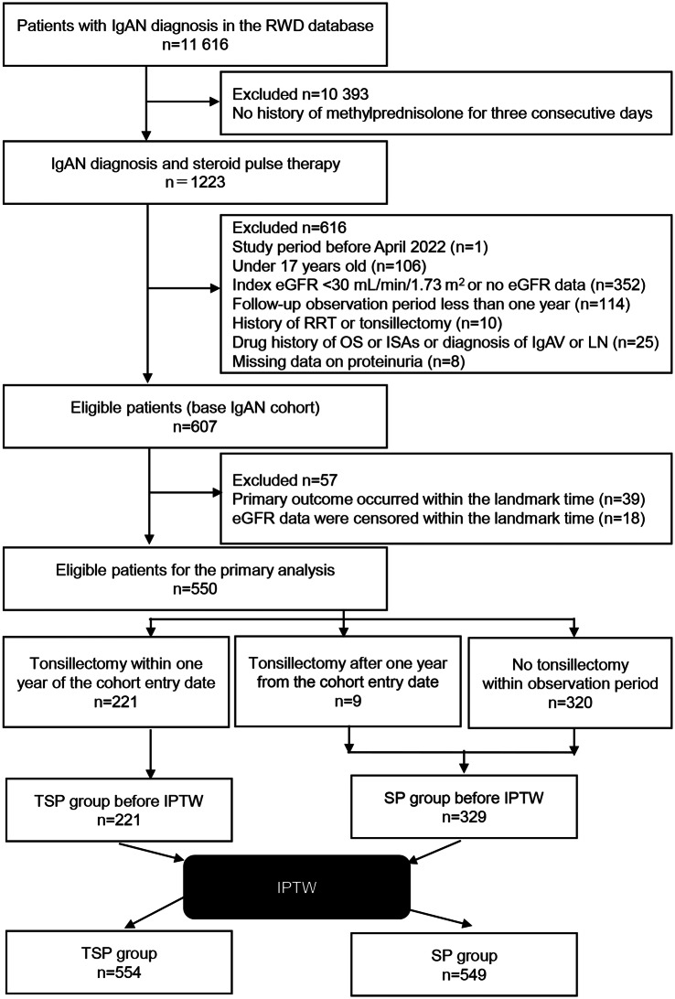 Association between tonsillectomy plus steroid pulse therapy and renal outcomes in patients with IgA nephropathy: a retrospective cohort study.