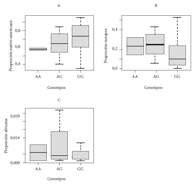 [Genetic ancestry and the SNP RS4988235 of lactose tolerance in the population of Lima].