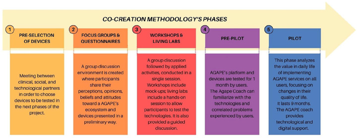 Developing an ecosystem of advanced digital services for healthy ageing by a co-creation methodology: preliminary results of the AGAPE project.