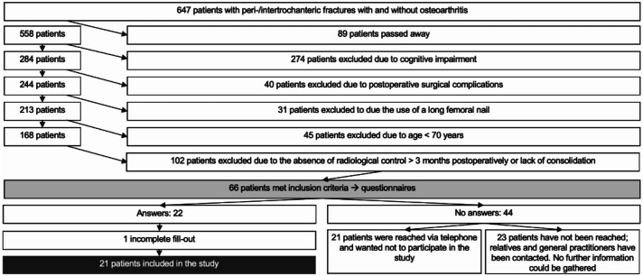 The Effect of Pre-existing Advanced Osteoarthritis in Trochanteric Femoral Fractures on Post-intramedullary Nailing Quality of Life - A Retrospective Study.