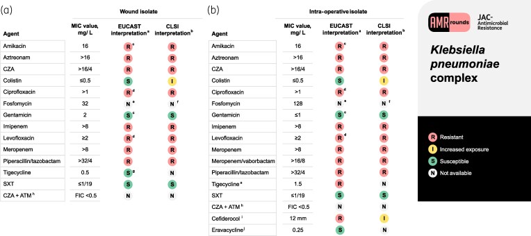 AMRrounds: susceptibility to the new tetracycline-derivative eravacycline of New Delhi metallo-β-lactamase-producing <i>Klebsiella pneumoniae</i> complex.