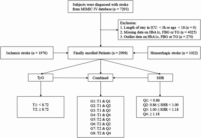 Prognostic value of triglyceride-glucose index combined with stress hyperglycemia ratio for all-cause mortality in critically ill patients with stroke.
