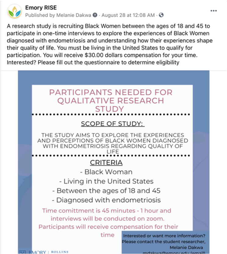 "It's like your body is fighting against you": a cross-sectional qualitative interview study of quality of life in U.S. Black women diagnosed with endometriosis.