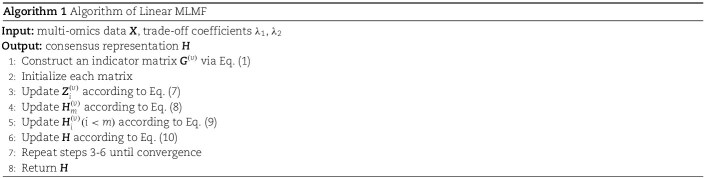 Multi-layer matrix factorization for cancer subtyping using full and partial multi-omics dataset.