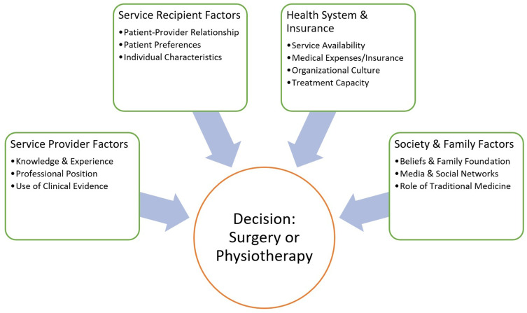Factors Influencing the Choice Between Surgical Intervention and Physiotherapy for Individuals Experiencing Lumbar Spine Issues: A Qualitative Study in Iran.