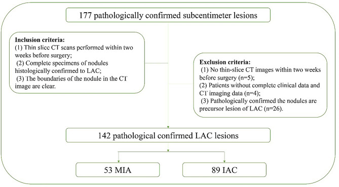 Computed tomography radiomics of intratumoral and peritumoral microenvironments for identifying the invasiveness of subcentimeter lung adenocarcinomas.
