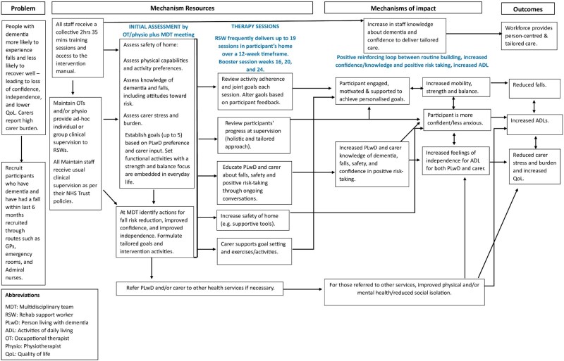 Maintaining independence at home after a fall: a process evaluation of the MAINTAIN multicomponent intervention for people living with dementia.
