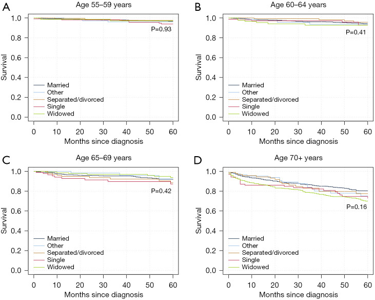 Marital status, race/ethnicity, and outcomes in well-differentiated thyroid cancer in the elderly.
