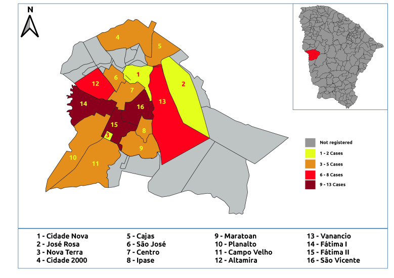 Epidemiologic aspects and spatial distribution of human visceral leishmaniasis: a cross-sectional study, Crateús, 2007-2023.