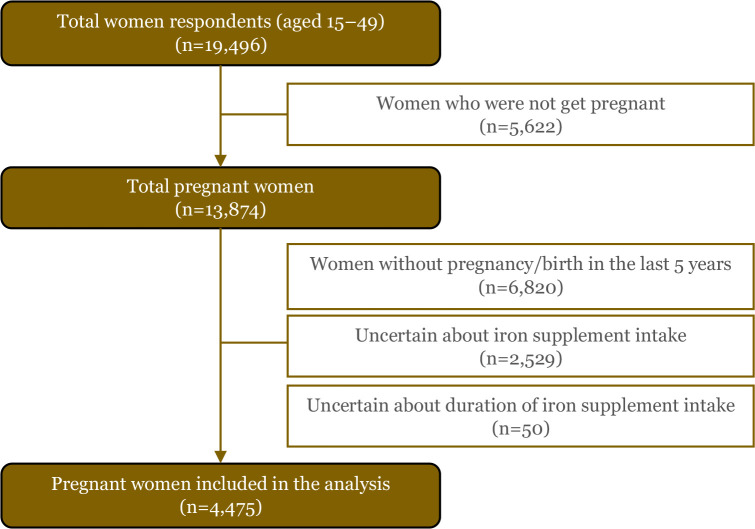 Adherence to iron supplementation and associated factors among pregnant women in Cambodia: Insights from the 2021-2022 Demographic and Health Survey.