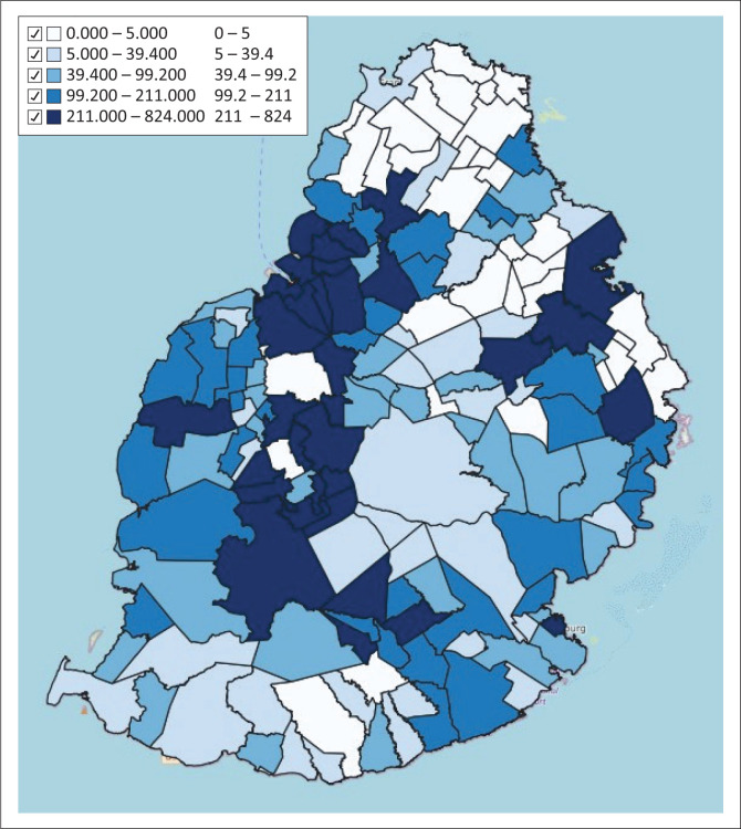 Identifying drivers of dengue fever outbreaks in Mauritius using Geographic Information System.