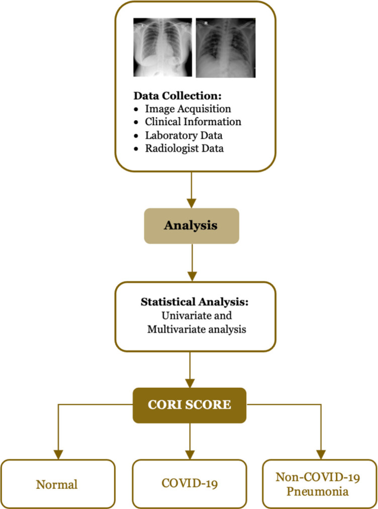 Designing the CORI score for COVID-19 diagnosis in parallel with deep learning-based imaging models.