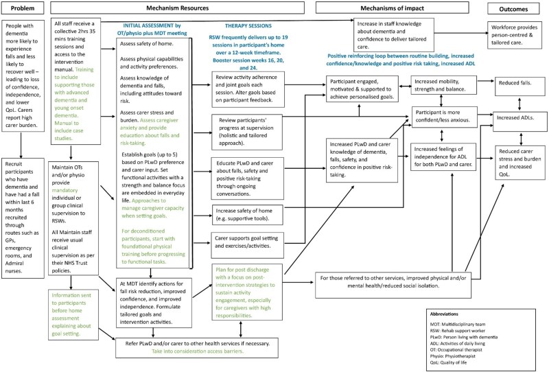 Maintaining independence at home after a fall: a process evaluation of the MAINTAIN multicomponent intervention for people living with dementia.