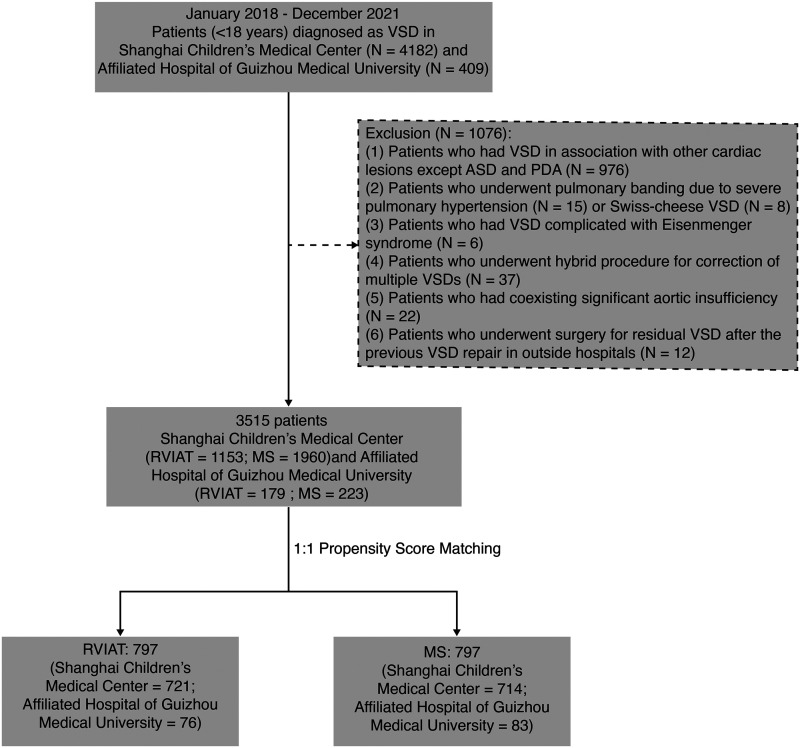 Right vertical infra-axillary thoracotomy for surgical repair of paediatric ventricular septal defect: a propensity score matched cohort study.