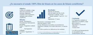 ¿Es necesario el estado 100% libre de litiasis en los casos de cálculos coraliformes?