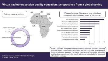 Virtual radiotherapy plan quality education: Perspectives from a global setting