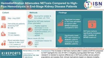 Hemodiafiltration Attenuates NETosis Compared With High-Flux Hemodialysis in End-Stage Kidney Disease Patients