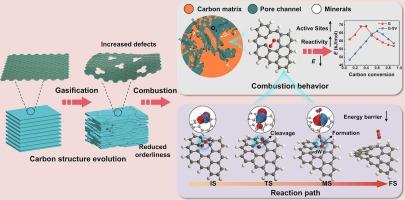 Molecular insights into the influence mechanism of carbon structure in iron coke after gasification on its combustion behavior and kinetics: Experiments, ReaxFF MD, and DFT