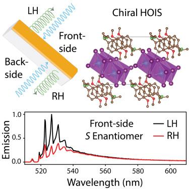 Large propagation-direction-dependent circularly polarized emission and scattering anisotropies of a chiral organic-inorganic semiconductor