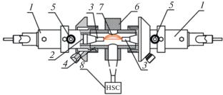 Study of the Dynamics of Arc Discharge Burning in a Methane–Hydrogen-Containing Atmosphere in an Alternating Current Plasma Torch