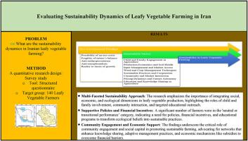 Evaluating sustainability dynamics of leafy vegetable farming in Iran