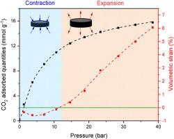 Zeolite-templated carbon pellets by in situ generated binder: Deformation behavior under high-pressure CO2 adsorption