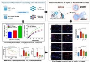 A single oral administration of resveratrol cocrystals enables potent antisepsis therapy via interfering neutrophil extracellular traps formation