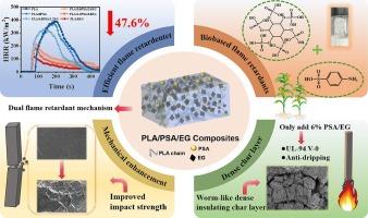 Achieving anti-dripping and excellent flame retardancy in polylactic acid through a bio-based flame retardant/expandable graphite synergistic system