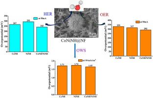 Boosting bifunctional and overall water splitting activity by direct fabricating bimetallic metal hydroxide catalyst on nickel foam