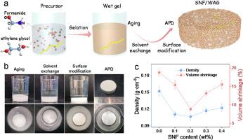 Water glass-based aerogel monolith prepared with formamide catalyst and SiO2 nanofiber reinforcement: Nanoarchitectonics and enhanced mechanical property
