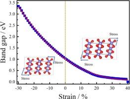 Characterization of the strain-correlation function in the electronic structure and optical properties of PdBr₂