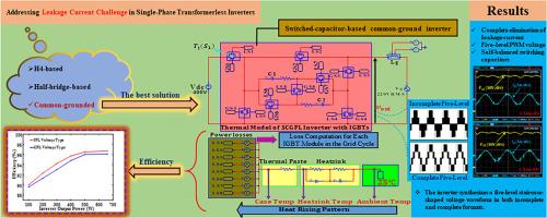 A switched-capacitor cell-based single-phase five-level solar photovoltaic inverter with common-ground integration for zero-leakage grid connection